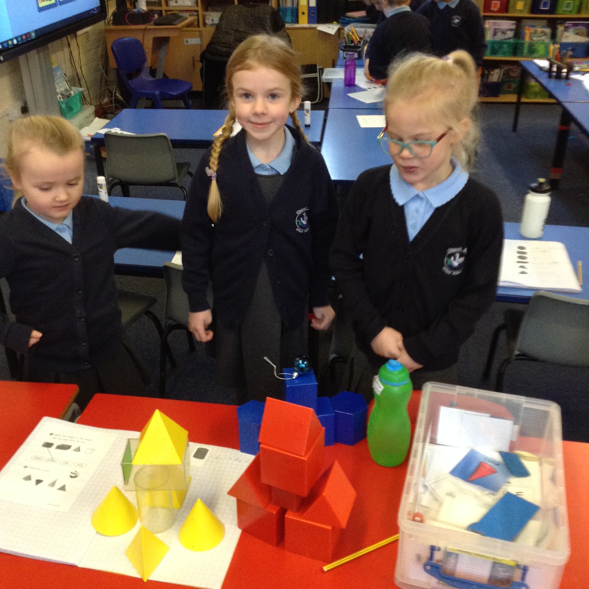 looking at a variety of 3D shapes